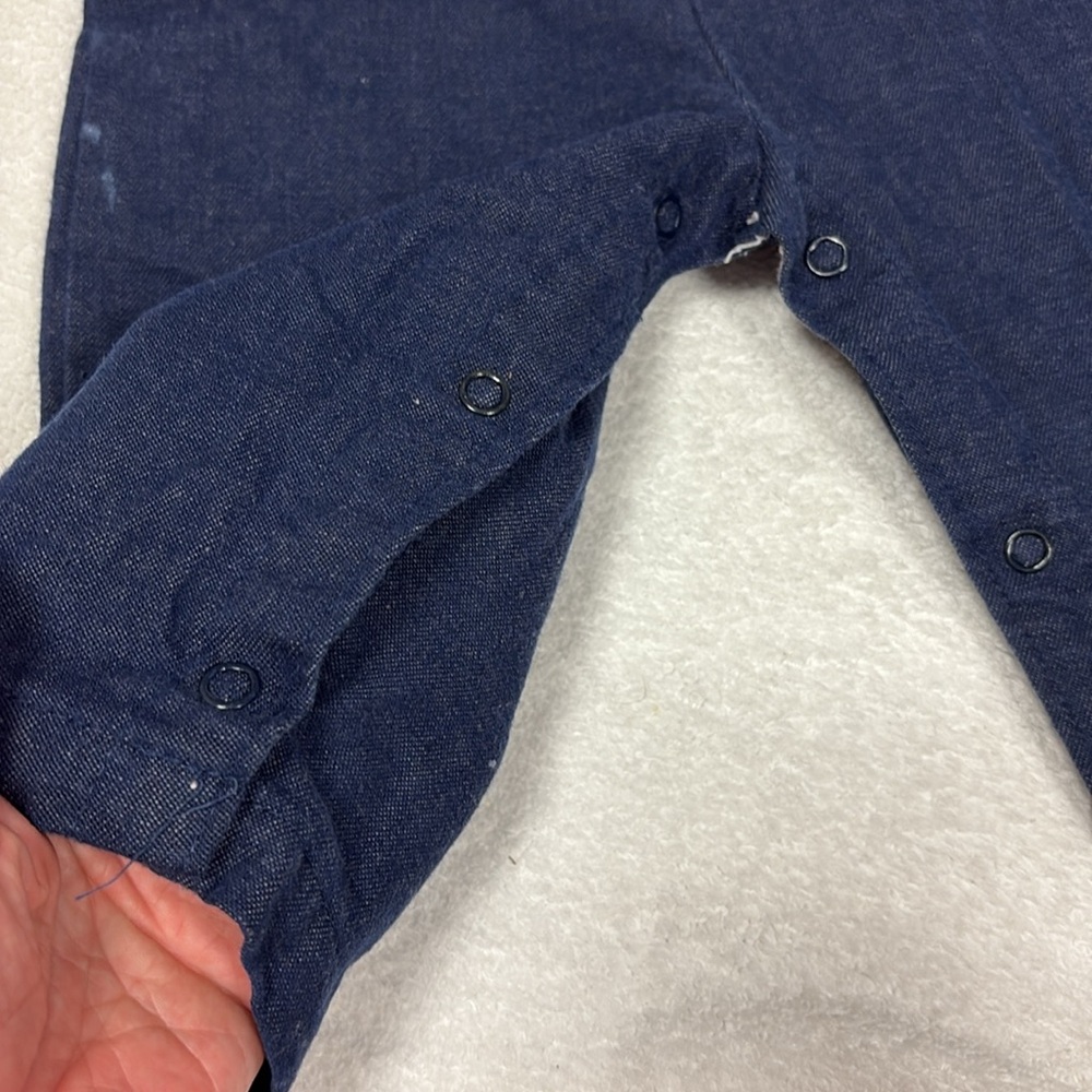 Vintage healthtex western stitch Dark Blue Kids Overalls 24m - Picture 5 of 8